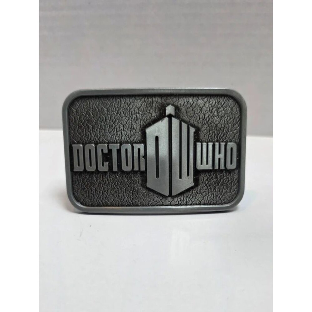 Vintage Doctor Who DW Tardis Logo Pewter Belt Buckle - 2010 BBC Sci-Fi